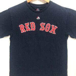 Majestic Red Sox T-Shirt MLB‎ Baseball Graphic Tee Navy Blue Mens Size M